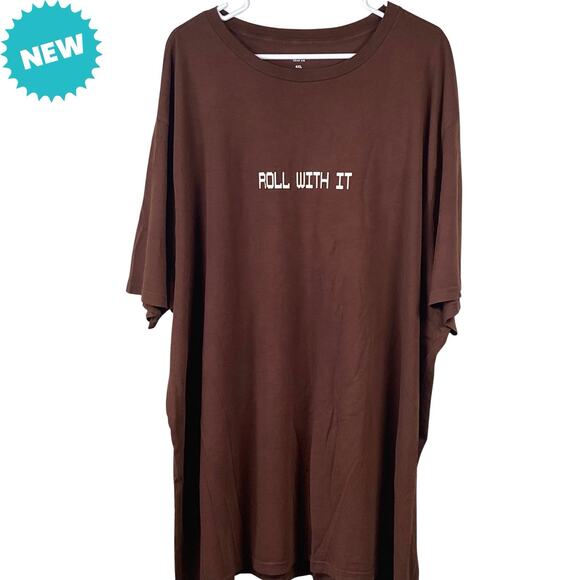 Arizona Jean Co Graphic Tee Mens Size 4XL T Shirt Brown Roll With It NEW - Picture 2 of 5